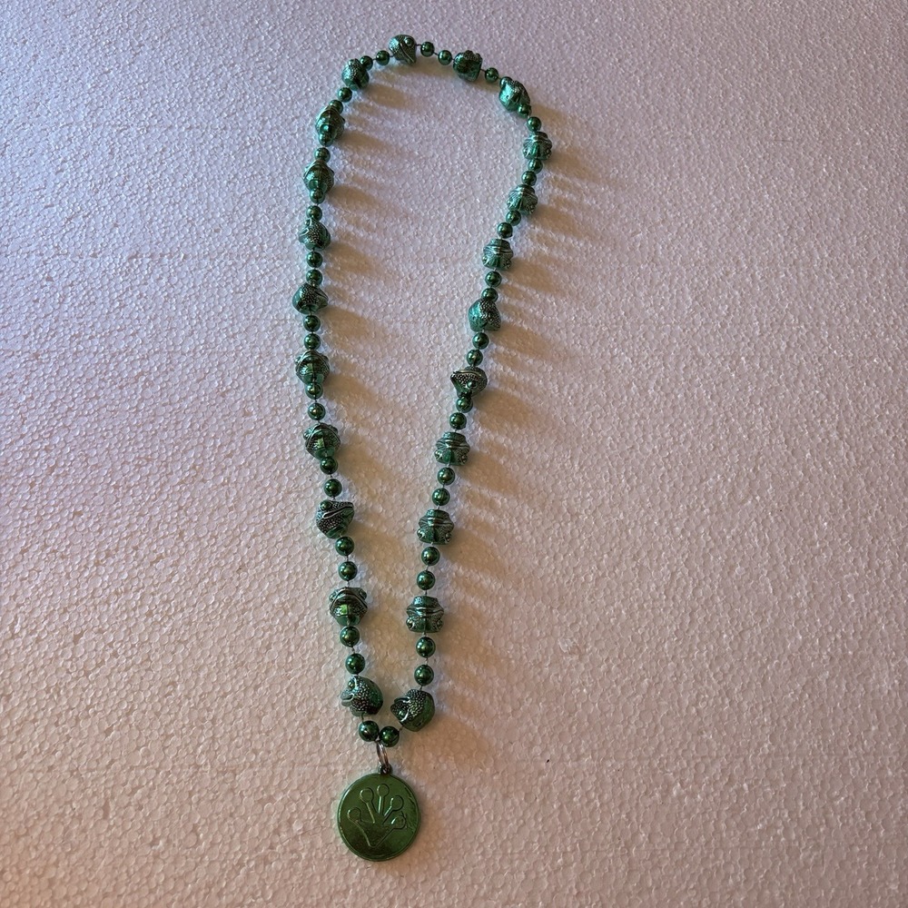 GEICO‎ Frog Bead Necklace Advertising Promo Insurance Collectible Green Y2K Logo